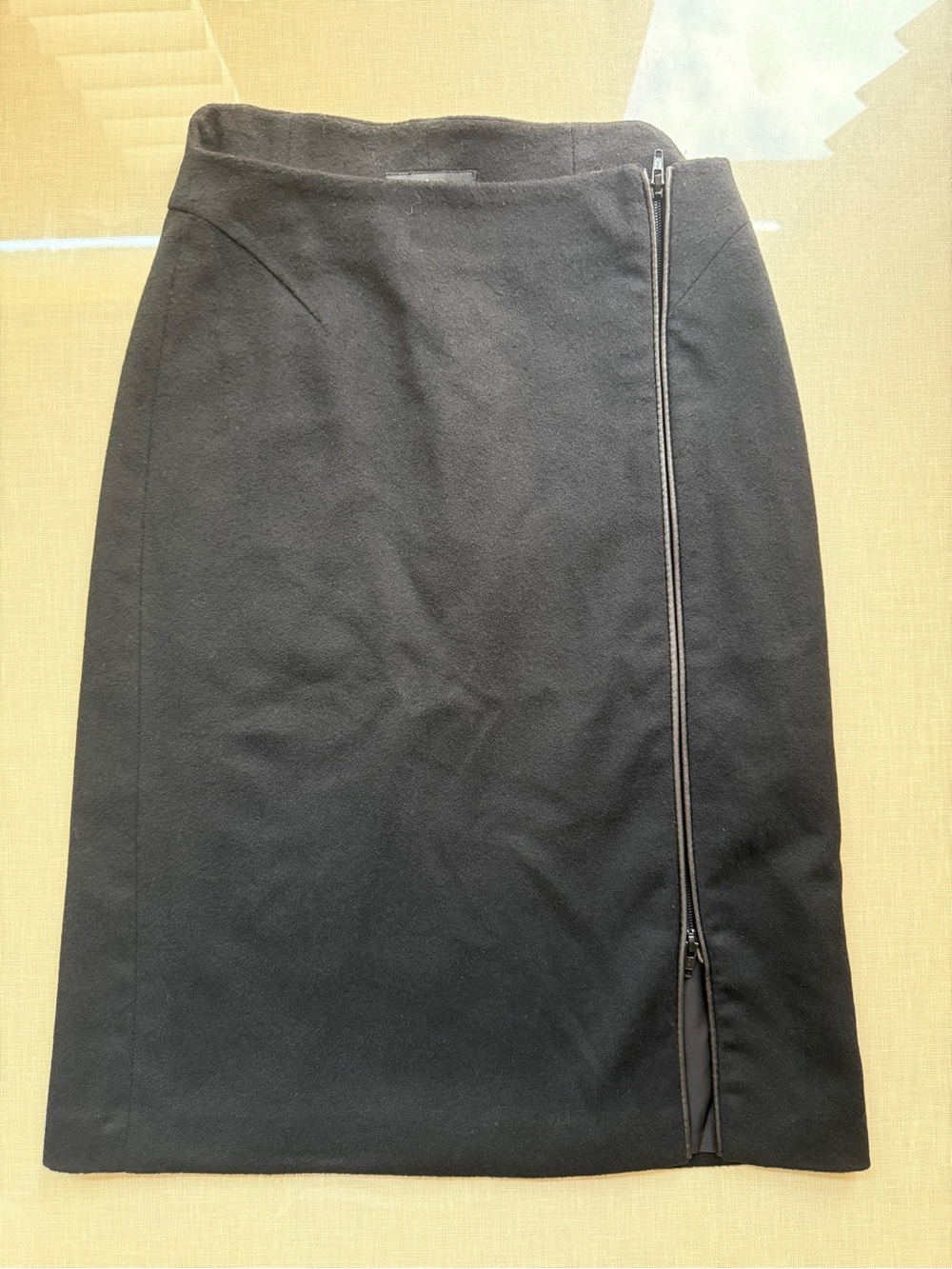 Tara Jarmon Black Wool Mid-Length Skirt Size 36